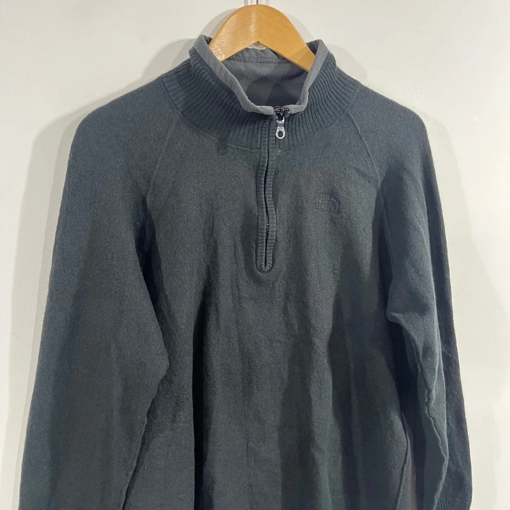 The North Face Gorpcore 1/4 Zip Wool Blend Sweater Black Mens XL Outdoors